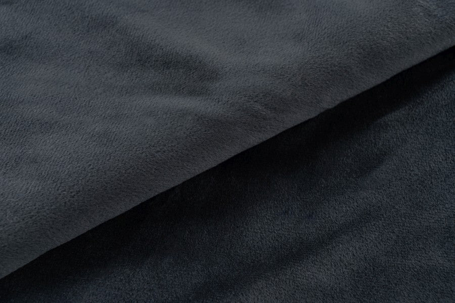 Plush deken – Antraciet met zachte ribbelstructuur