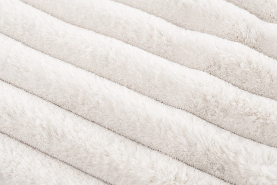 Plush deken – Ivory met zachte ribbelstructuur