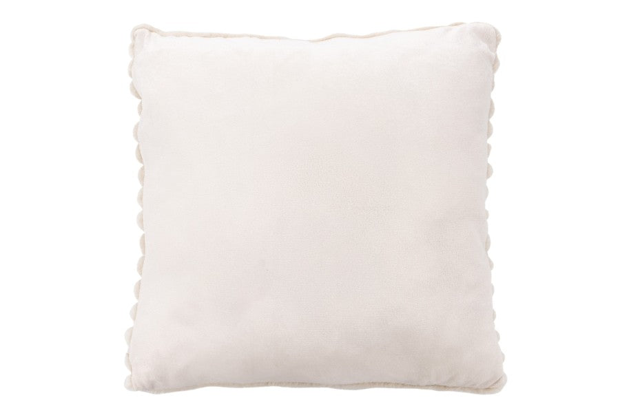 Plush kussen – Beige met zachte ribbelstructuur
