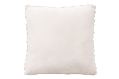 Plush kussen – Beige met zachte ribbelstructuur