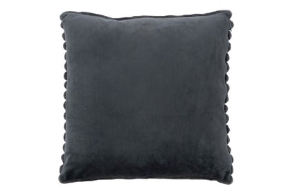 Plush kussen – Antraciet met zachte ribbelstructuur