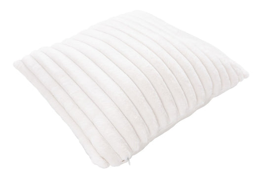 Plush kussen – Ivory met zachte ribbelstructuur
