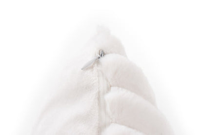 Plush kussen – Ivory met zachte ribbelstructuur