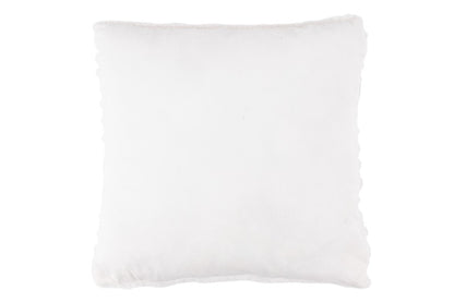 Plush kussen – Ivory met zachte ribbelstructuur