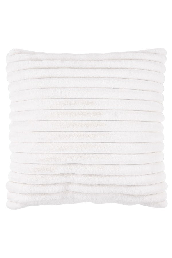 Plush kussen – Ivory met zachte ribbelstructuur