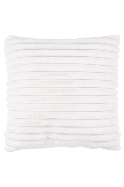 Plush kussen – Ivory met zachte ribbelstructuur