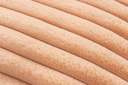 Plush kussen – Perzik met zachte ribbelstructuur