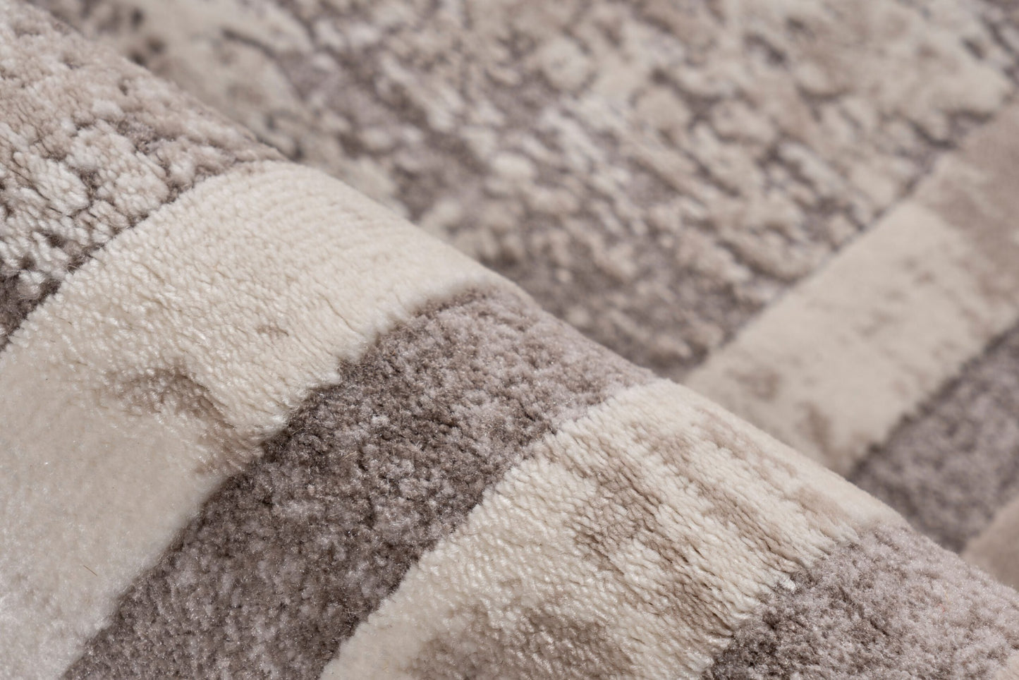 Paris – Taupe vintage kader – Laagpolig vloerkleed