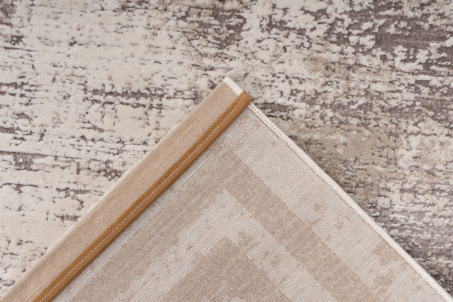 Paris – Taupe vintage kader – Laagpolig vloerkleed