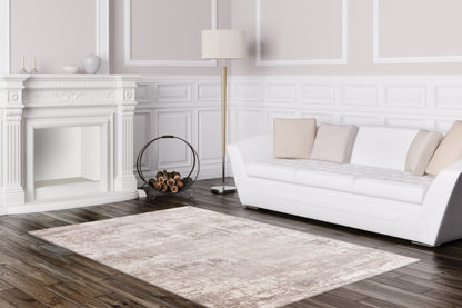 Paris – Beige vintage vloerkleed – Laagpolig