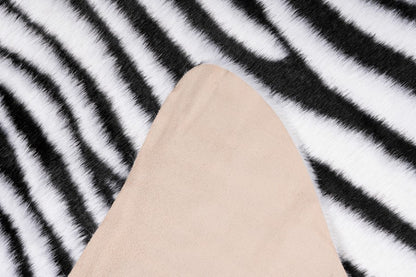 Rodeo zebra vloerkleed – zwart-wit dierenvacht look