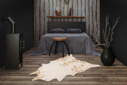 Rodeo koeienhuid vloerkleed – licht beige gevlekt