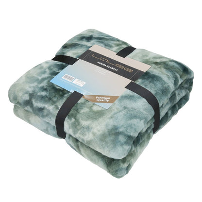 Rumba deken – Groen met zachte touch en tie-dye look