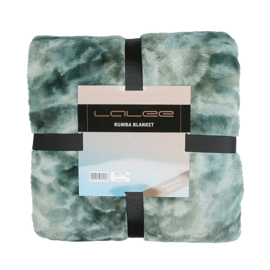 Rumba deken – Groen met zachte touch en tie-dye look
