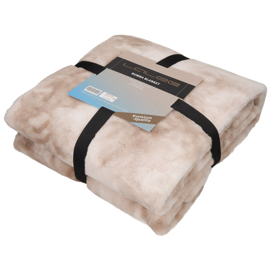 Rumba deken – Taupe met zachte touch en tie-dye look