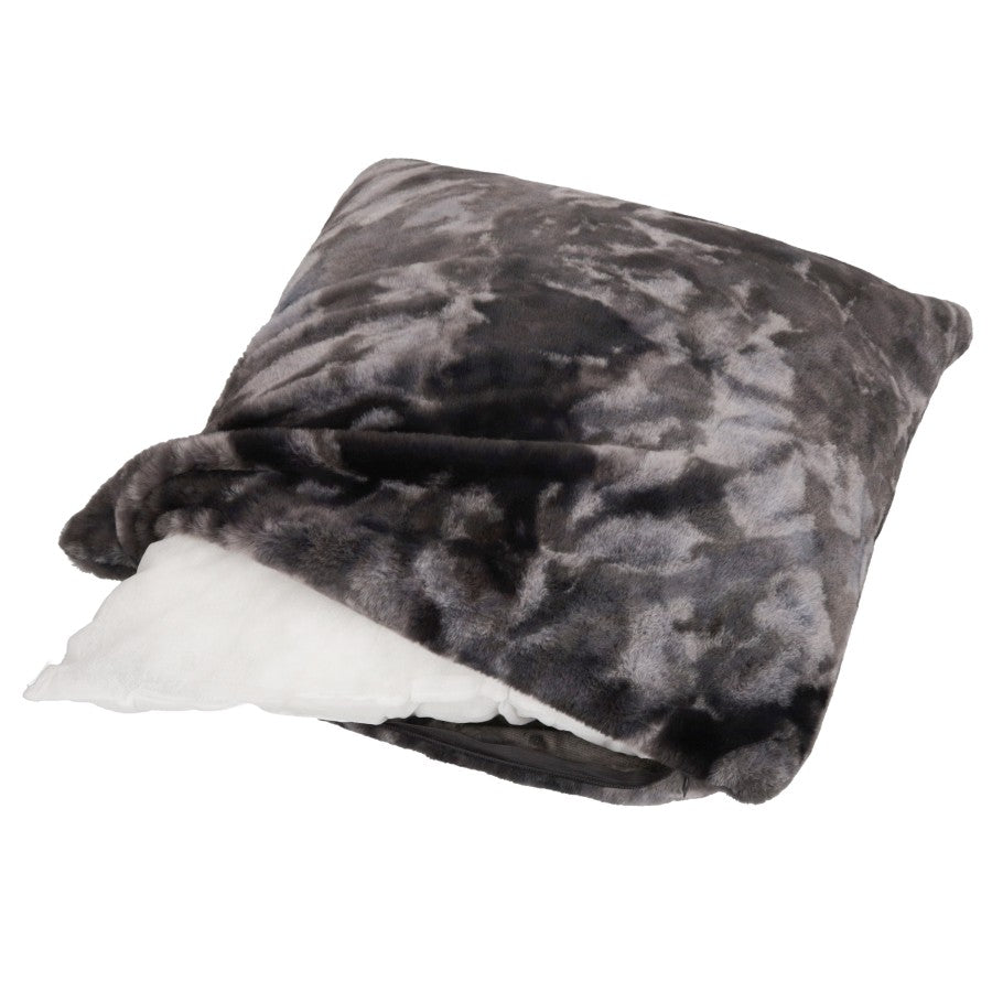 Rumba kussen – Grijs met zachte touch en tie-dye look