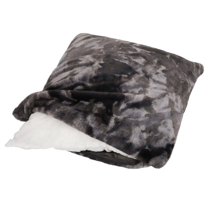 Rumba kussen – Grijs met zachte touch en tie-dye look
