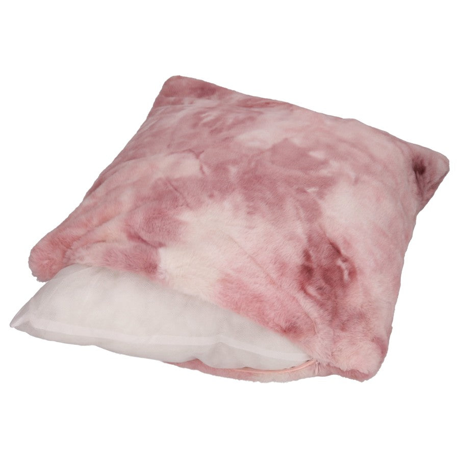Rumba kussen – Roze met zachte touch en tie-dye look