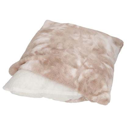 Rumba kussen – Taupe met zachte touch en tie-dye look