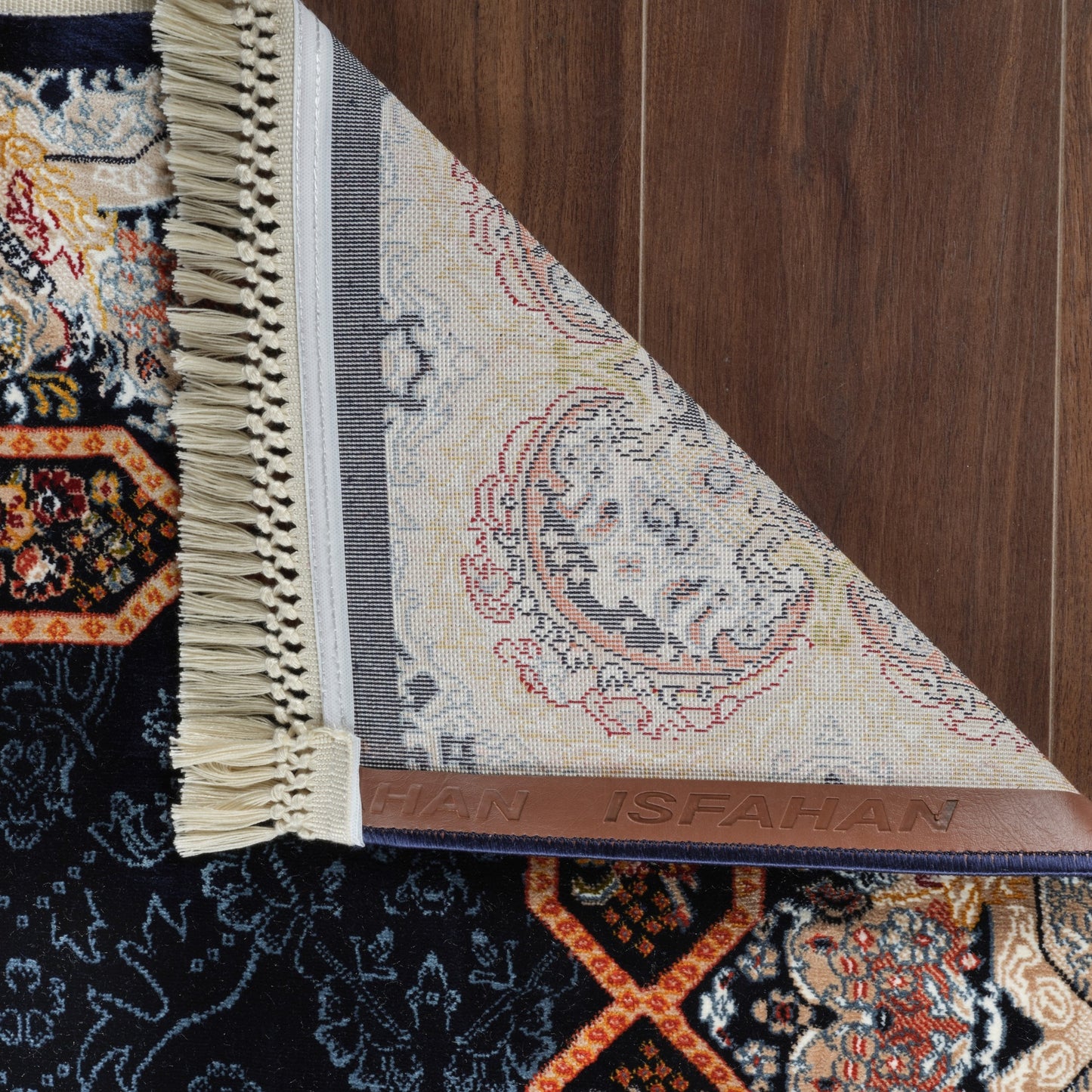 Tabriz Oosters Vloerkleed – Donkerblauw – Klassiek Vintage Met Kader – Laagpolig Tapijt