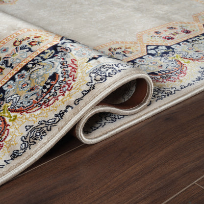 Tabriz Oosters Vloerkleed – Vizon – Klassiek Vintage Met Kader – Laagpolig Tapijt