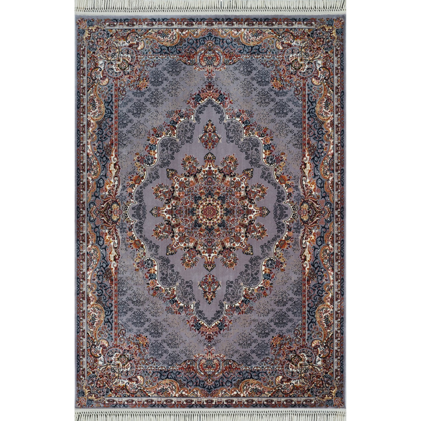 Tabriz Oosters Vloerkleed – Grijs – Klassiek Vintage Laagpolig Tapijt