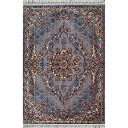 Tabriz Oosters Vloerkleed – Grijs – Klassiek Vintage Laagpolig Tapijt