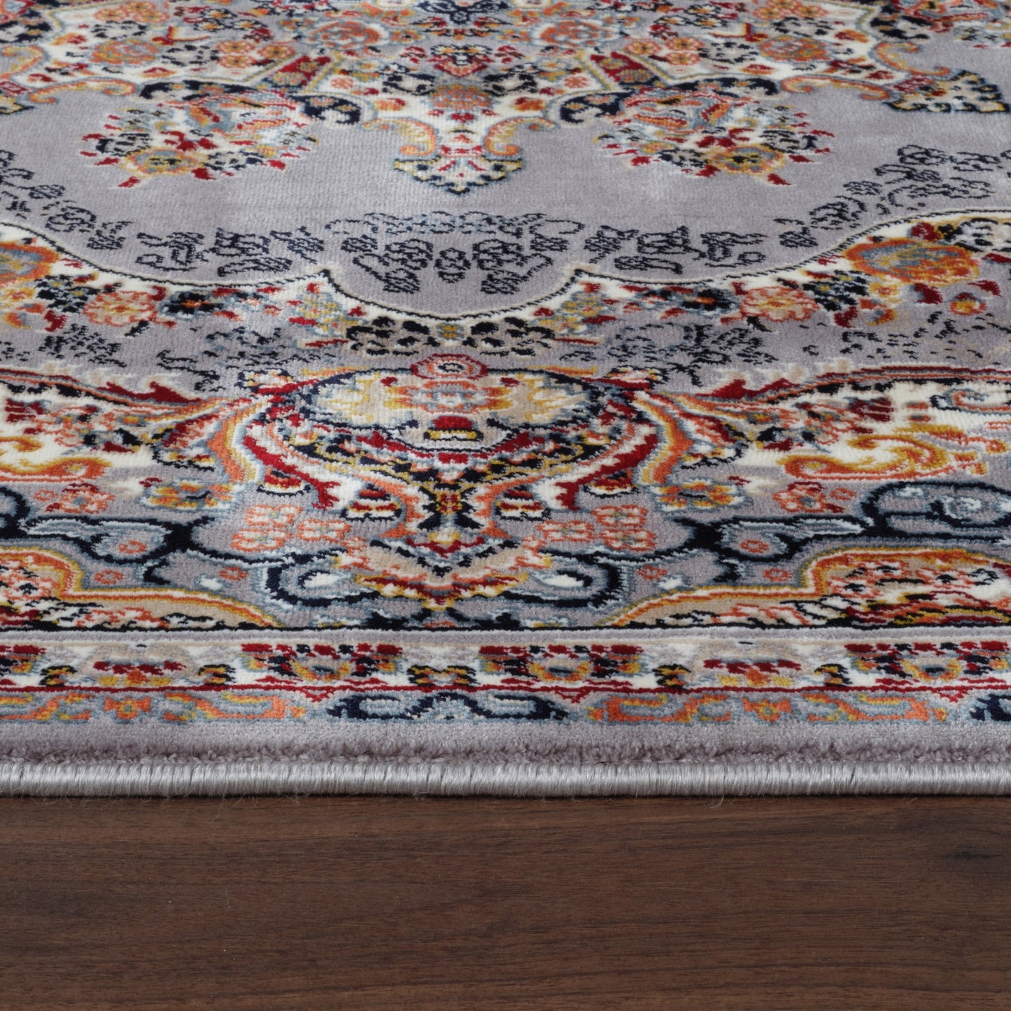 Tabriz Oosters Vloerkleed – Grijs – Klassiek Vintage Laagpolig Tapijt