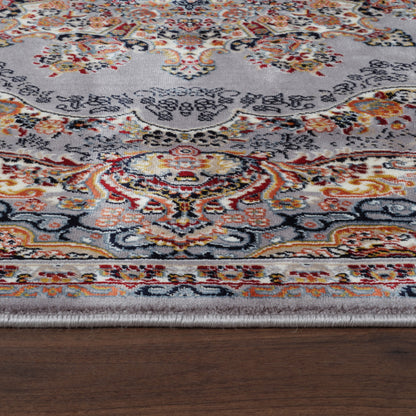 Tabriz Oosters Vloerkleed – Grijs – Klassiek Vintage Laagpolig Tapijt