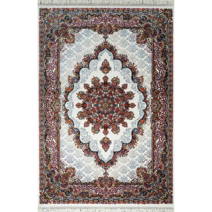 Tabriz Oosters Vloerkleed – Crème/Wit – Klassiek Vintage Laagpolig Tapijt