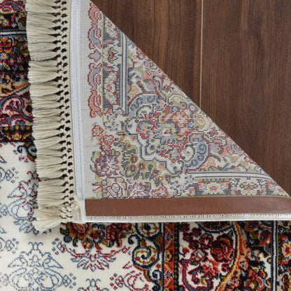 Tabriz Oosters Vloerkleed – Crème/Wit – Klassiek Vintage Laagpolig Tapijt