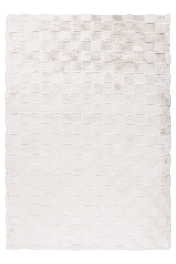 Soul Vloerkleed – Ivory – Geblokt Design – Zacht Hoogpolig