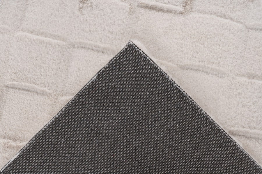 Soul Vloerkleed – Licht Taupe – Geblokt Design – Zacht Hoogpolig