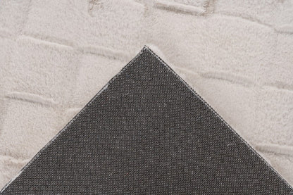 Soul Vloerkleed – Licht Taupe – Geblokt Design – Zacht Hoogpolig
