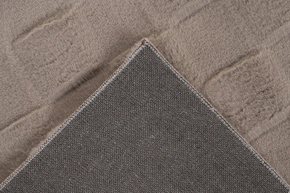 Soul Vloerkleed – Taupe – Geblokt Design – Zacht Hoogpolig