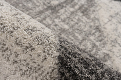 Trendy Carving – Silver geometrische structuur – Laagpolig vloerkleed