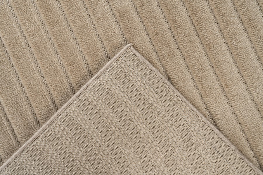 Japandi binnen- en buitenkleed Viva – beige met fijn patroon