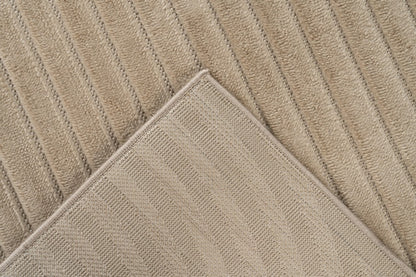 Japandi binnen- en buitenkleed Viva – beige met fijn patroon