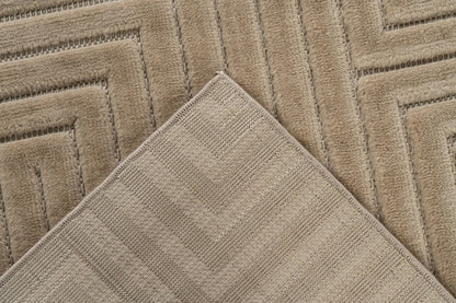 Japandi binnen- en buitenkleed Viva – beige met ingetogen Japandi lijnen
