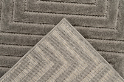Japandi binnen- en buitenkleed Viva – zilver met rustige Japandi textuur