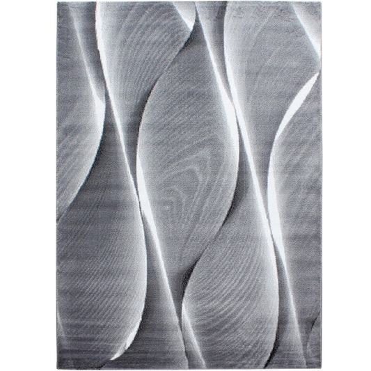 Parma Vloerkleed – Zwarte Curve – Laagpolig & Modern Design