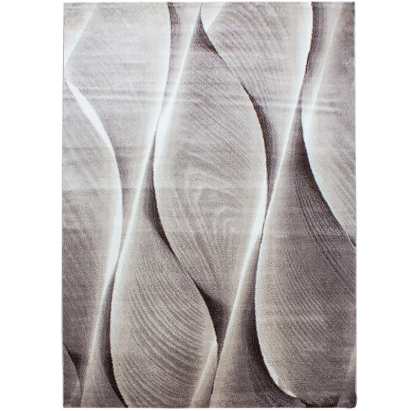 Parma Vloerkleed – Bruine Curve – Laagpolig & Modern Design