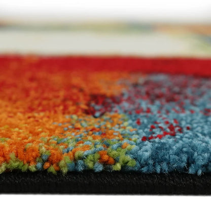 Belis Vloerkleed – Multi – Kleurrijk Blokdesign – Laagpolig Vloerkleed