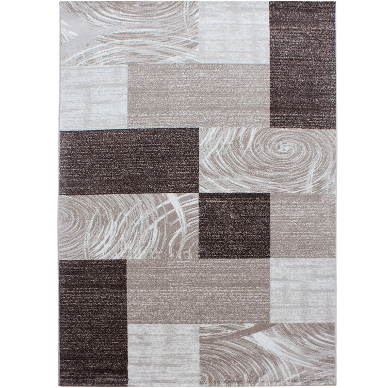 Parma Vloerkleed – Bruin Blok – Laagpolig & Modern Design