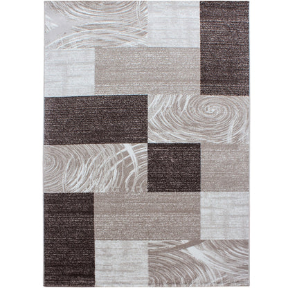 Parma Vloerkleed – Bruin Blok – Laagpolig & Modern Design
