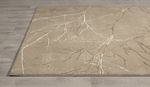 Creation Vloerkleed – Beige – Takken Design – Laagpolig Vloerkleed
