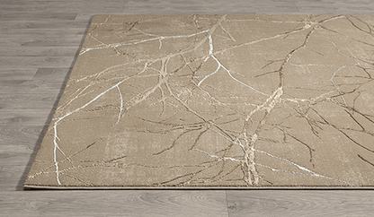 Creation Vloerkleed – Beige – Takken Design – Laagpolig Vloerkleed