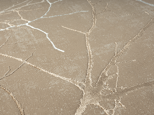 Creation Vloerkleed – Beige – Takken Design – Laagpolig Vloerkleed