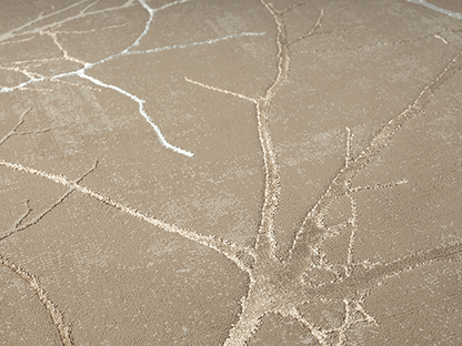 Creation Vloerkleed – Beige – Takken Design – Laagpolig Vloerkleed