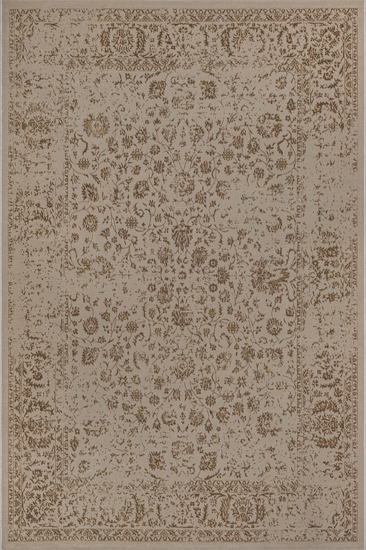 Creation Vloerkleed – Donker Beige – Vintage Oosters Design – Laagpolig Vloerkleed